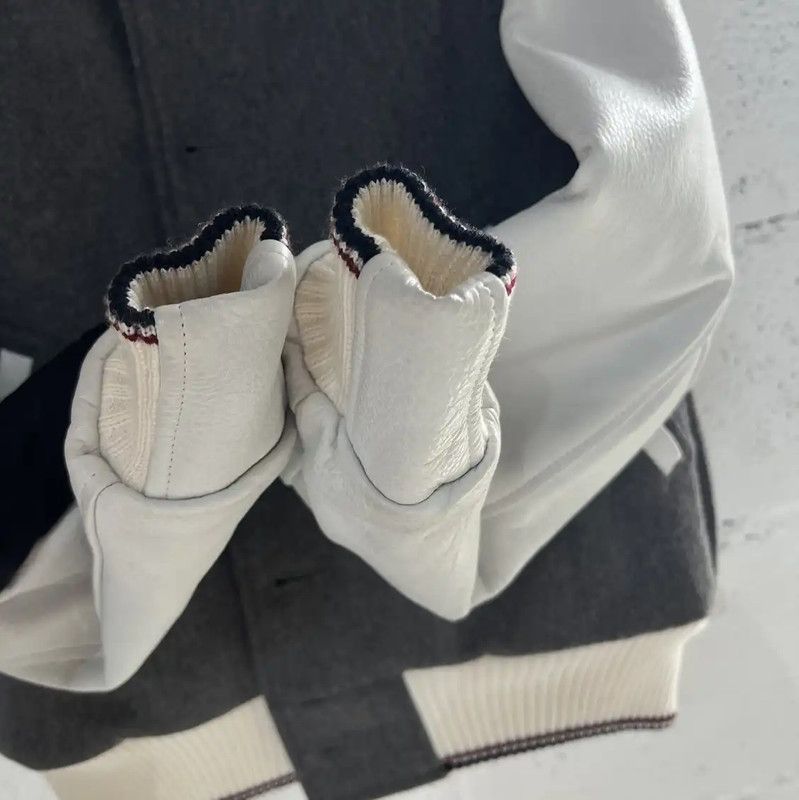 Thom Browne Thom Browne Gray Leather Women's Jacket 0089 Size M / US 6-8 / IT 42-44 - 6 Thumbnail