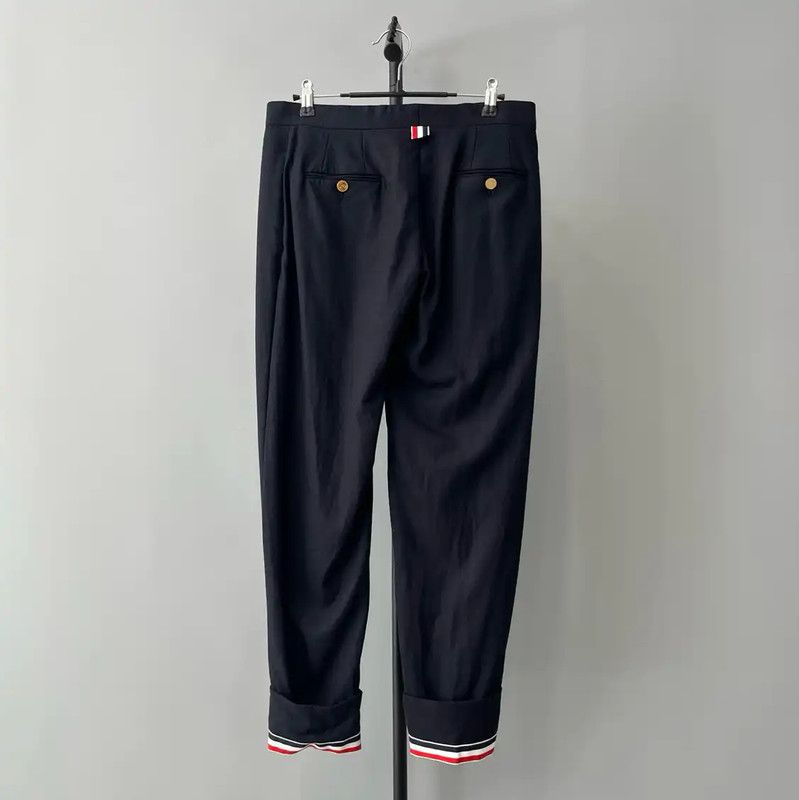Thom Browne Thom Browne Classic Navy Wool Women's Pants 0089 Size 23" - 2 Thumbnail