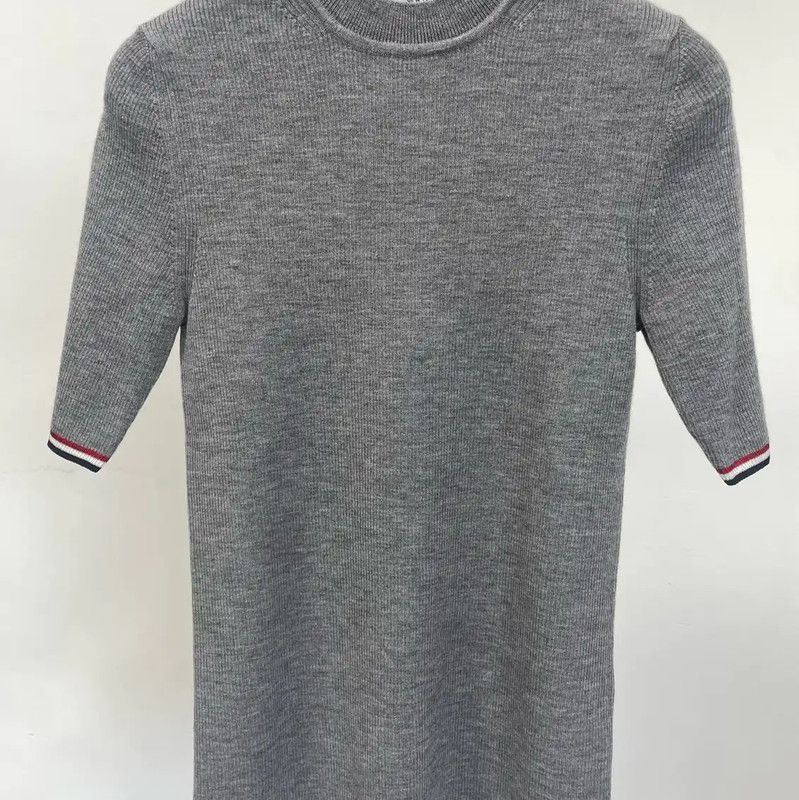Thom Browne Thom Browne Gray Wool Sweater for Women 0089 Size S / US 4 / IT 40 - 3 Thumbnail