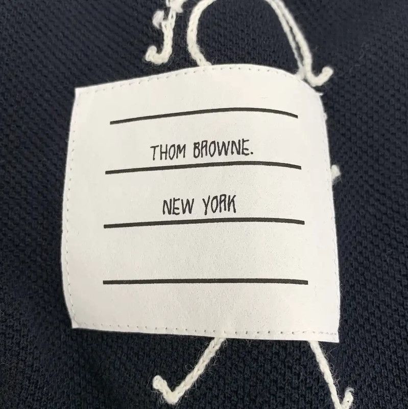 Thom Browne Thom Browne Women's Navy Cotton T-Shirt 0089 Size S / US 4 / IT 40 - 5 Thumbnail