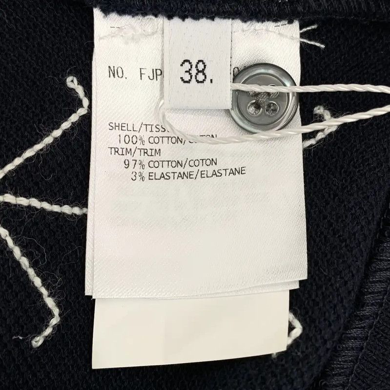 Thom Browne Thom Browne Women's Navy Cotton T-Shirt 0089 Size S / US 4 / IT 40 - 7 Thumbnail
