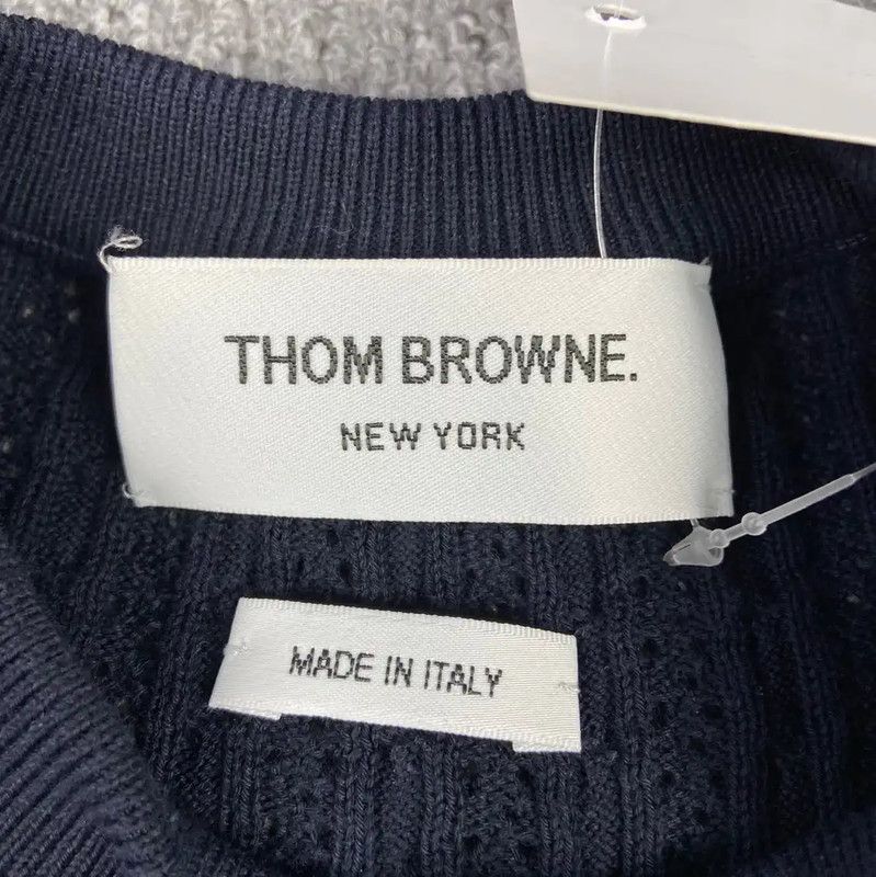 Thom Browne Thom Browne Navy Cotton Dress for Women 0089 Size M / US 6-8 / IT 42-44 - 4 Thumbnail