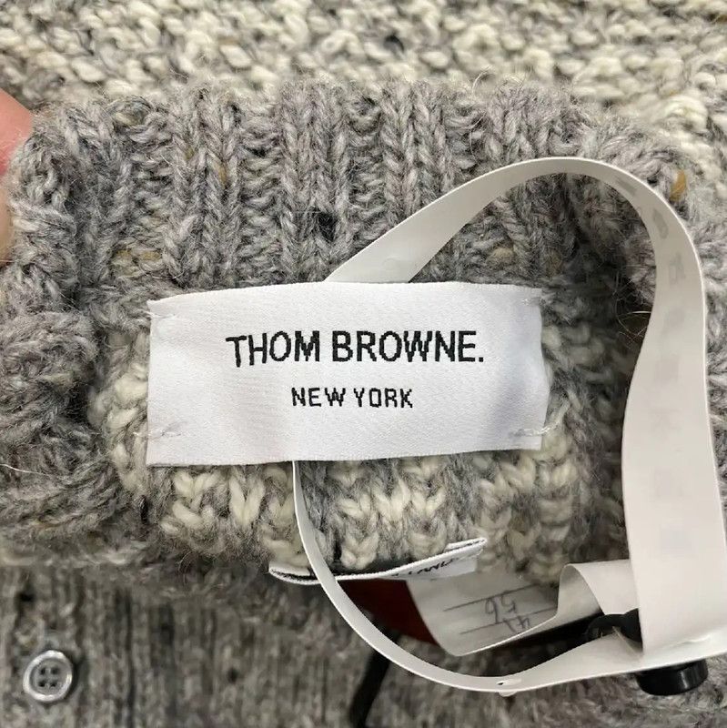 Thom Browne Thom Browne Gray Wool Sweater for Women 0089 Size S / US 4 / IT 40 - 3 Thumbnail