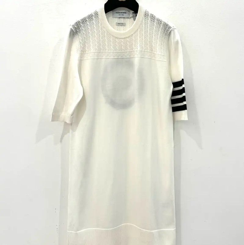 Thom Browne Thom Browne Black Cotton Dress for Women 0089 Size M / US 6-8 / IT 42-44 - 3 Thumbnail