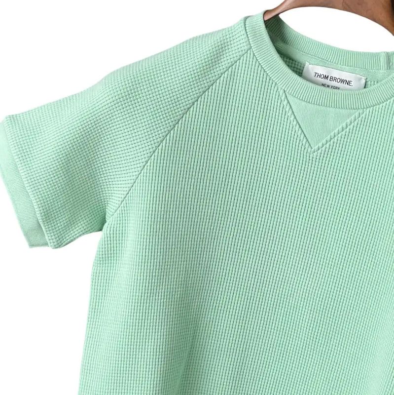 Thom Browne Thom Browne Green Cotton Short Sleeve Tee 0089 Size XL / US 12-14 / IT 48-50 - 4 Thumbnail