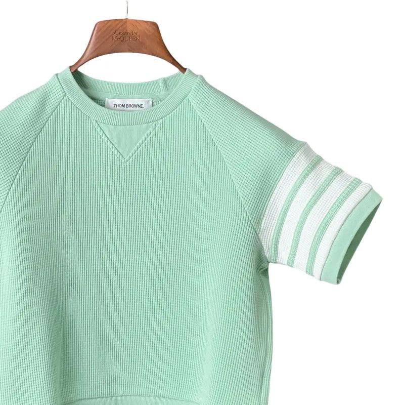Thom Browne Thom Browne Green Cotton Short Sleeve Tee 0089 Size XL / US 12-14 / IT 48-50 - 3 Thumbnail
