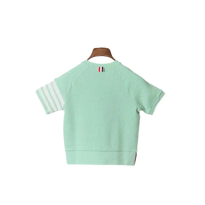 Thom Browne Thom Browne Green Cotton Short Sleeve Tee 0089 Size XL / US 12-14 / IT 48-50 - 2 Thumbnail