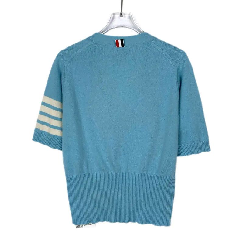 Thom Browne Thom Browne Blue Cashmere Short Cardigan 0089 Size XS / US 0-2 / IT 36-38 - 2 Thumbnail