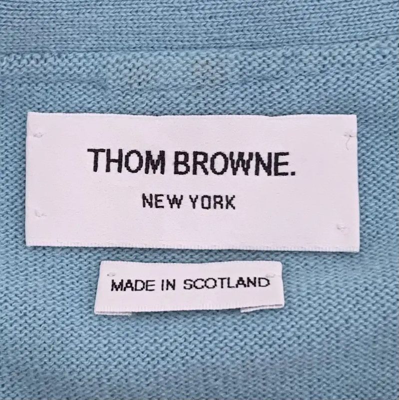 Thom Browne Thom Browne Blue Cashmere Short Cardigan 0089 Size XS / US 0-2 / IT 36-38 - 5 Thumbnail