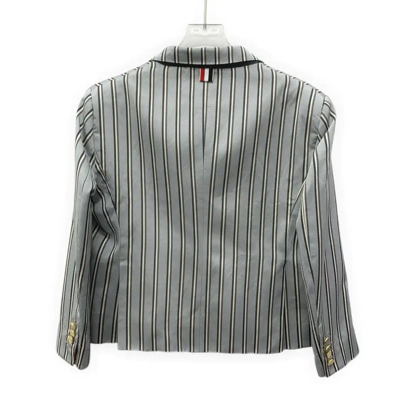 Thom Browne Thom Browne Striped Cotton Women's Jacket 0089 Size L / US 10 / IT 46 - 2 Thumbnail
