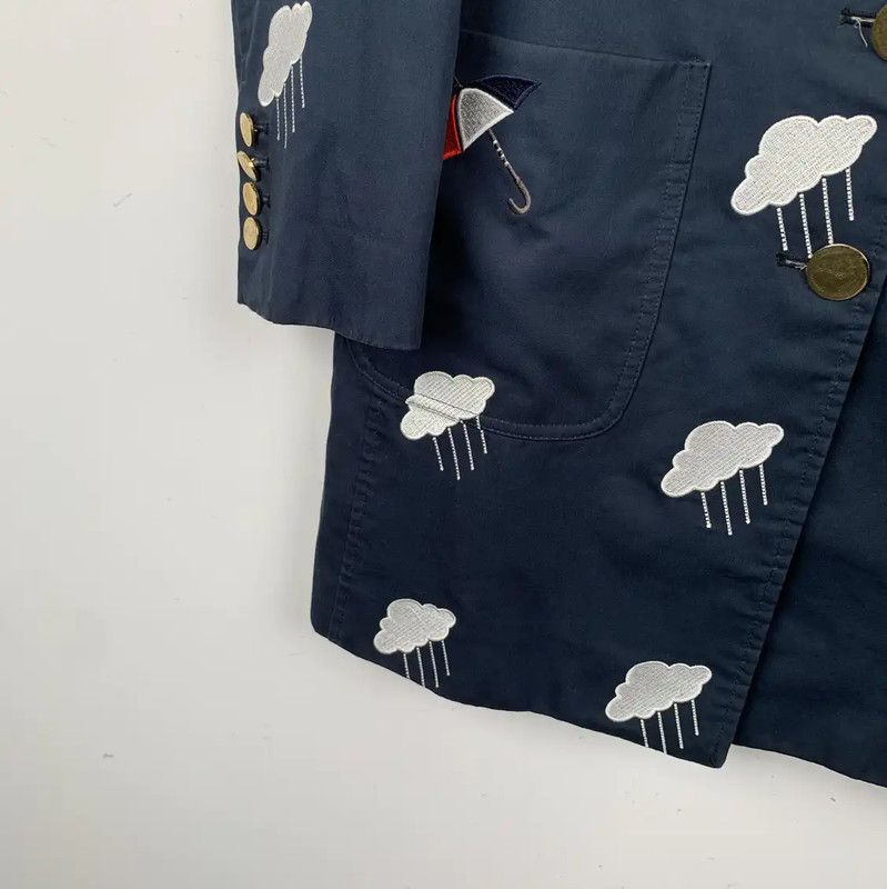 Thom Browne Thom Browne Navy Cotton Women's Jacket 0089 Size M / US 6-8 / IT 42-44 - 4 Thumbnail