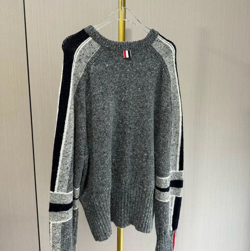 Thom Browne Thom Browne Grey Alpaca Wool Pullover Sweater 0089 Size ONE SIZE - 2 Thumbnail