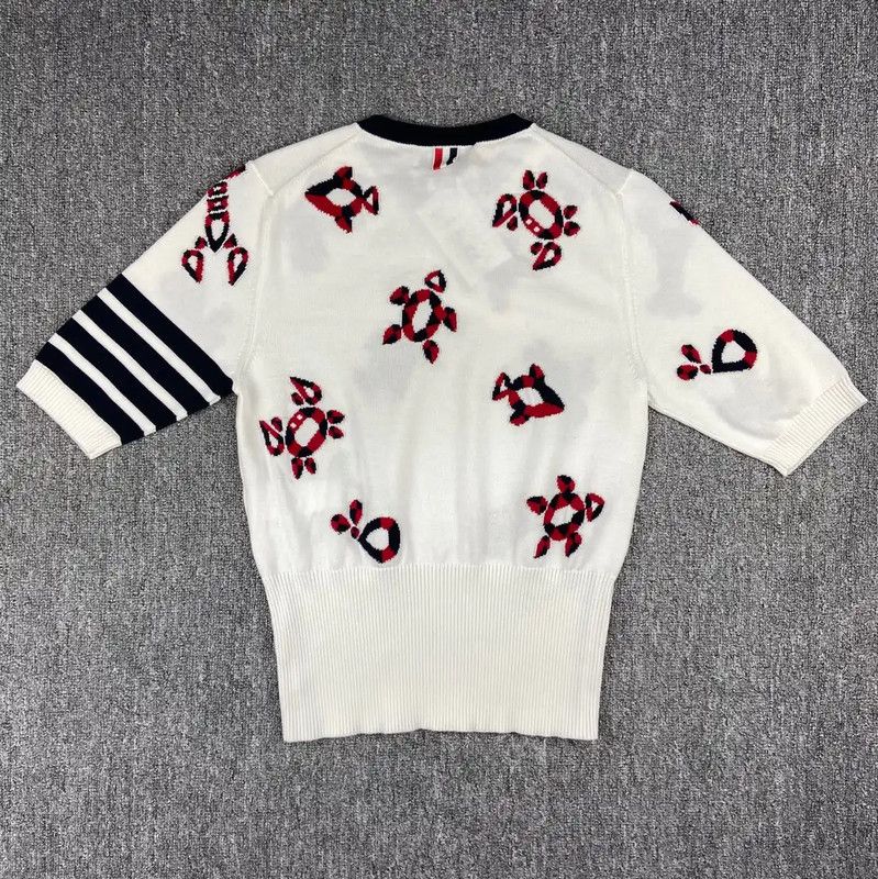 Thom Browne Thom Browne White Cotton Women's T-Shirt 0089 Size S / US 4 / IT 40 - 2 Thumbnail