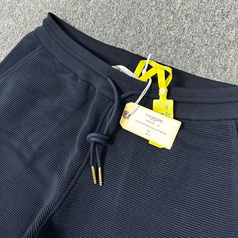 Thom Browne Thom Browne Navy Cotton Women's Casual Pants 0089 Size 23" - 3 Thumbnail