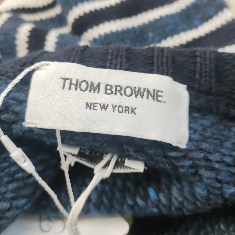 Thom Browne Thom Browne Striped Cotton Long-Sleeve Sweater 0089 Size M / US 6-8 / IT 42-44 - 3 Thumbnail