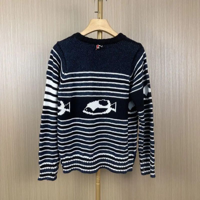 Thom Browne Thom Browne Striped Cotton Long-Sleeve Sweater 0089 Size M / US 6-8 / IT 42-44 - 2 Thumbnail
