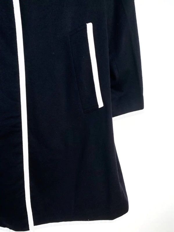Thom Browne Thom Browne Black Striped Cashmere Coat 0089 Size S / US 4 / IT 40 - 4 Thumbnail