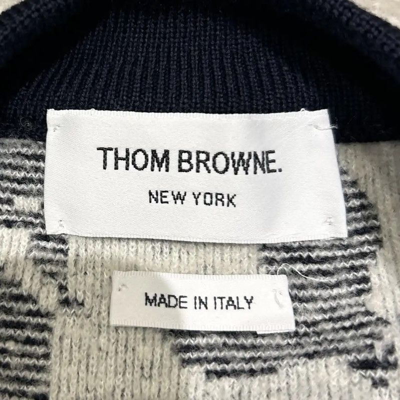 Thom Browne Thom Browne Black Wool-Blend Long Cardigan 0089 Size M / US 6-8 / IT 42-44 - 3 Thumbnail