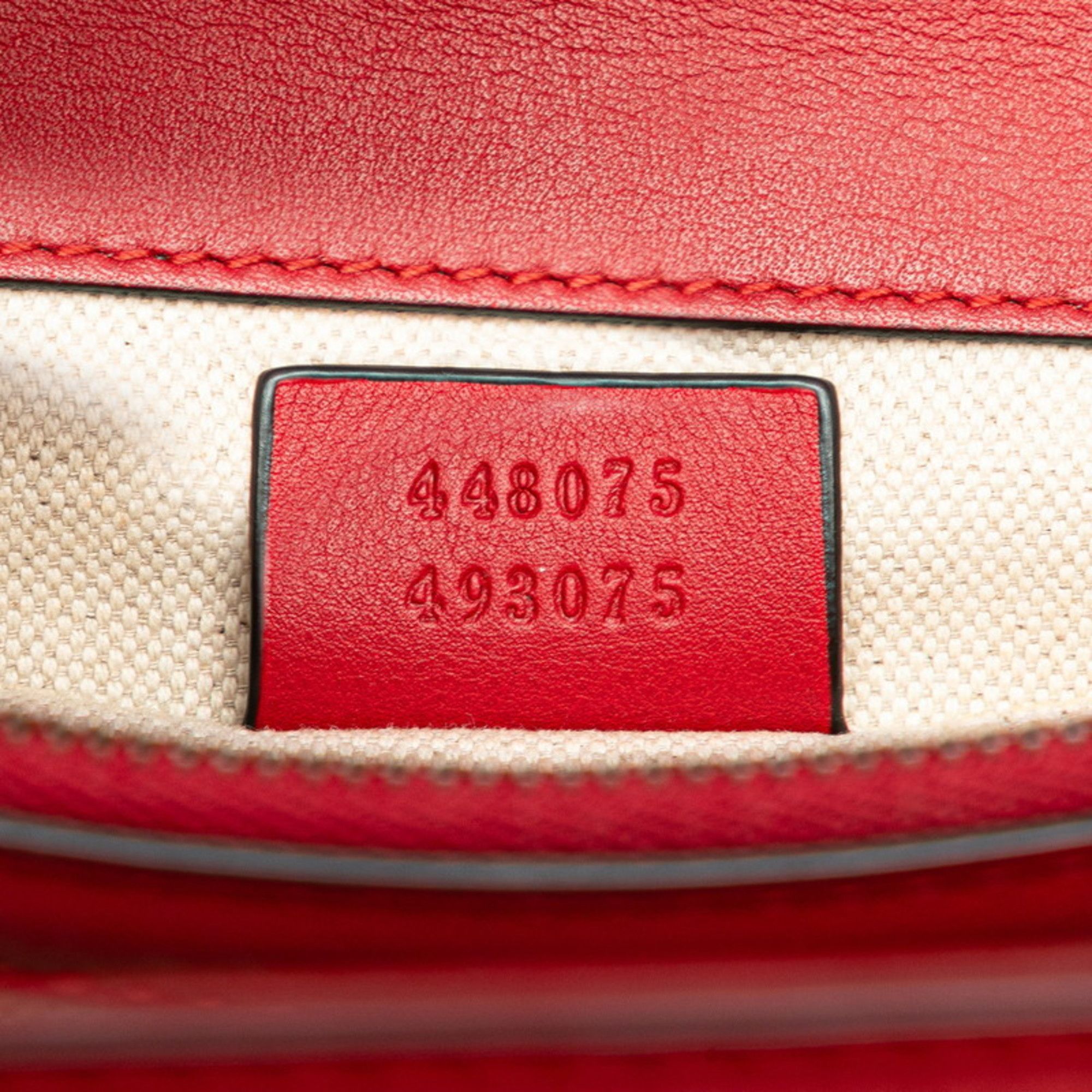 Gucci Gucci Bamboo Dionysus Handbag/Shoulder Bag 2WAY 448075 Red Leather Women's GUCCI Size ONE SIZE - 12 Thumbnail