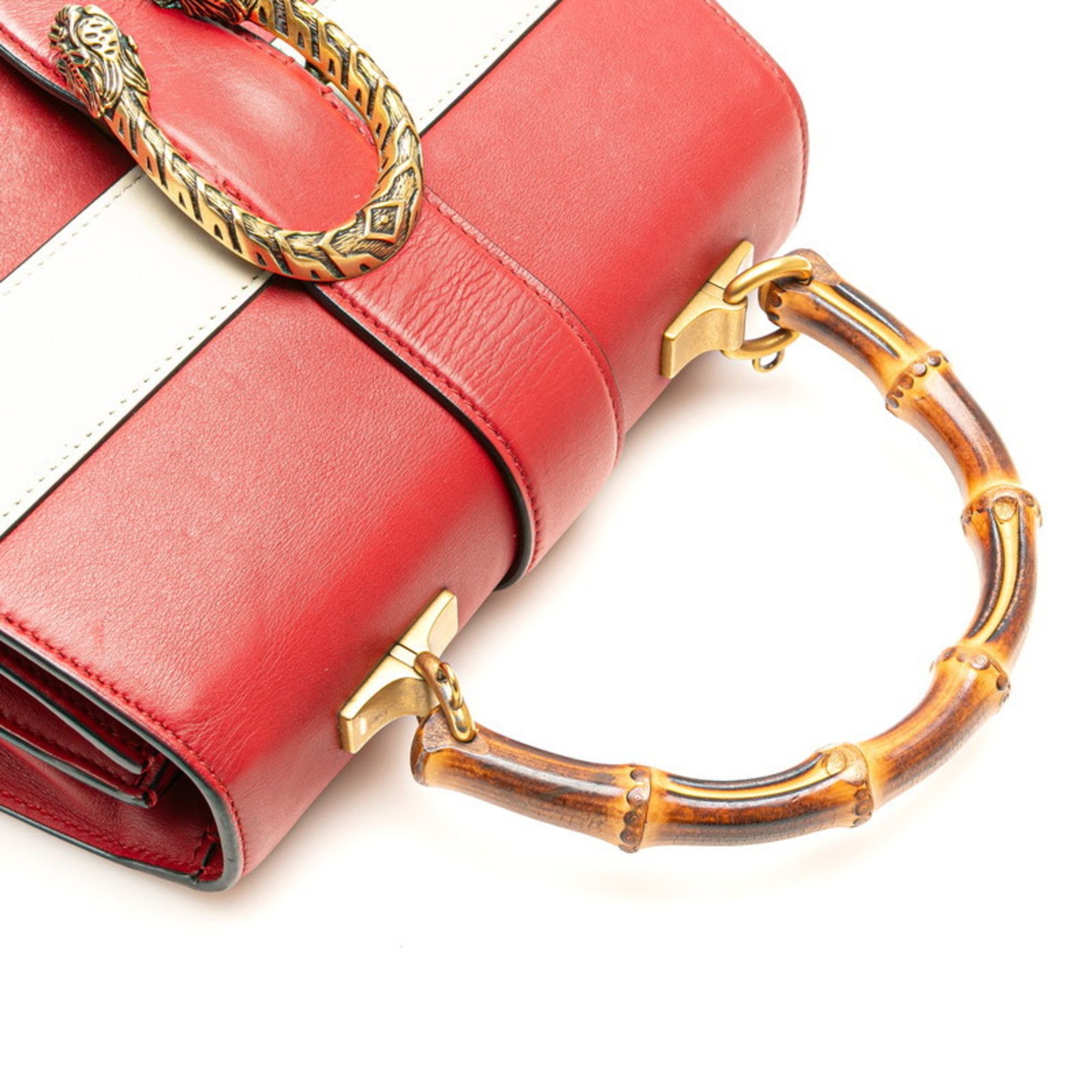 Gucci Gucci Bamboo Dionysus Handbag/Shoulder Bag 2WAY 448075 Red Leather Women's GUCCI Size ONE SIZE - 7 Thumbnail
