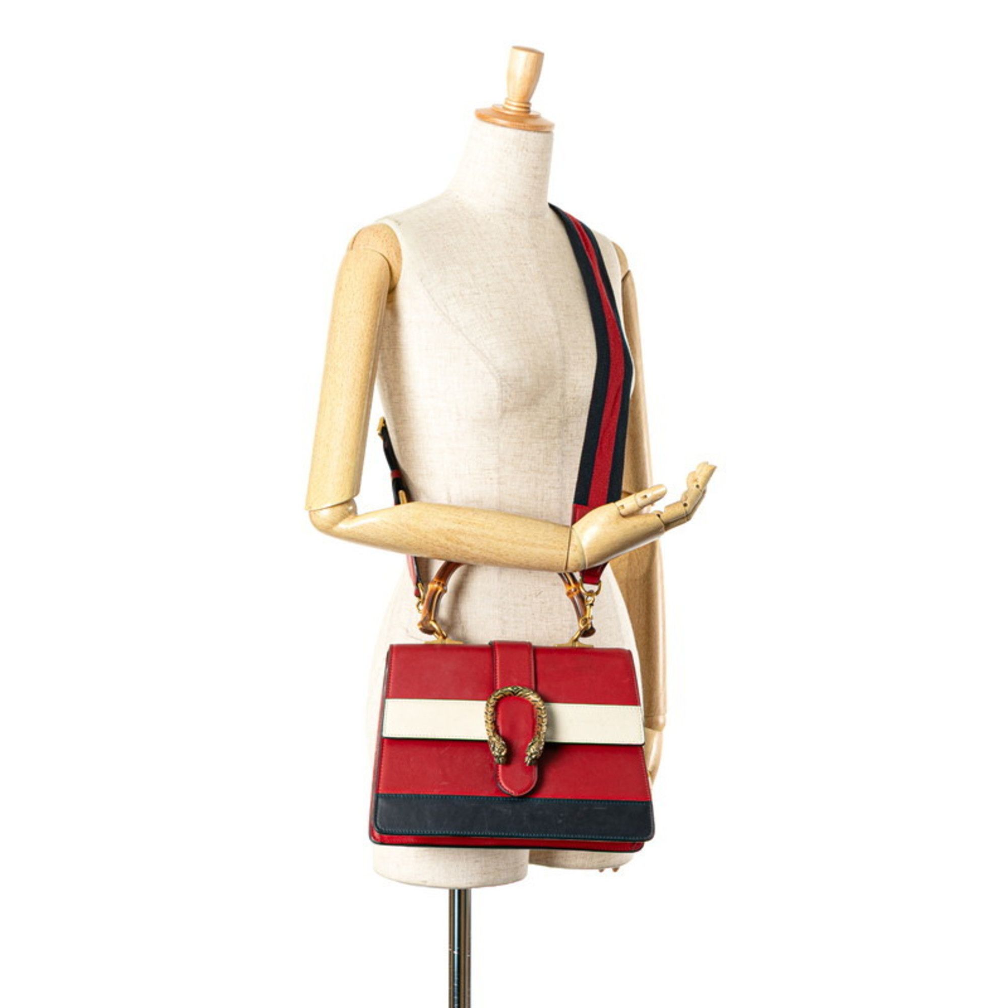Gucci Gucci Bamboo Dionysus Handbag/Shoulder Bag 2WAY 448075 Red Leather Women's GUCCI Size ONE SIZE - 13 Thumbnail