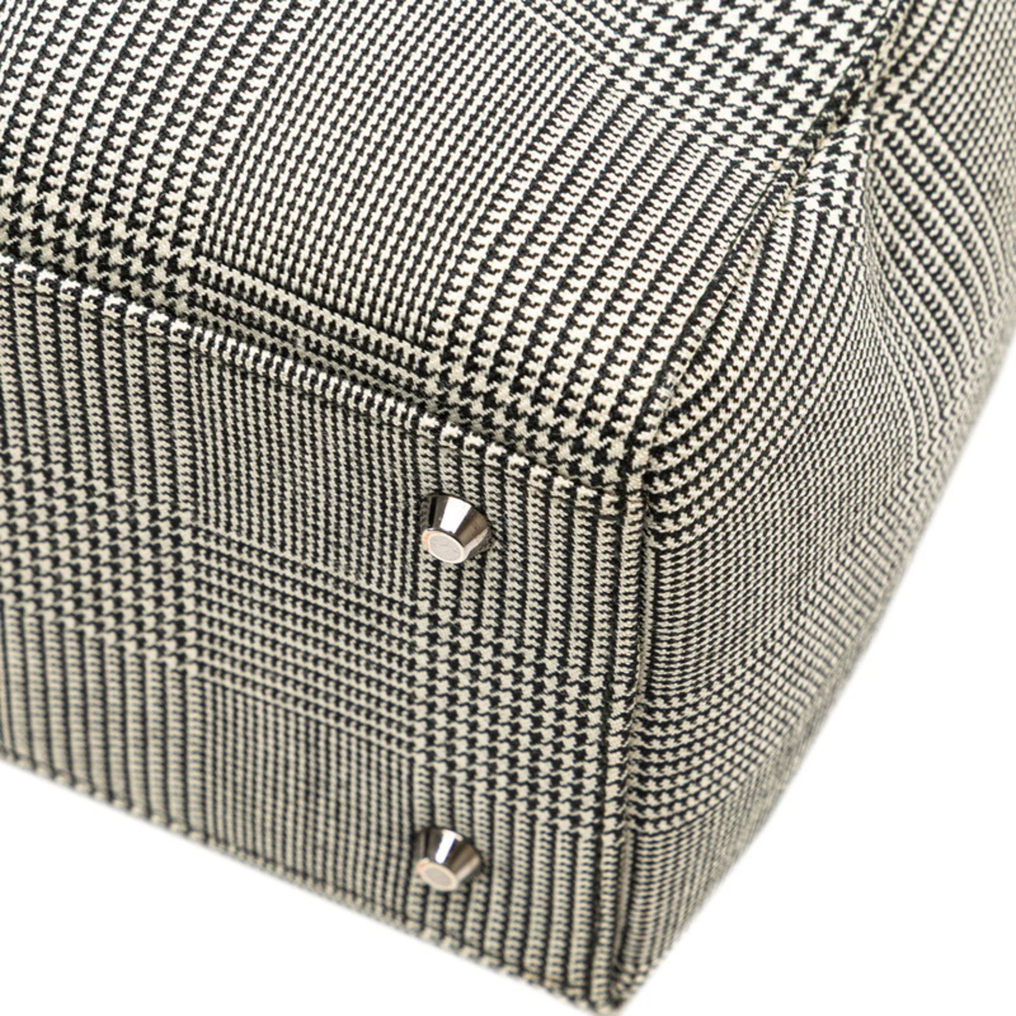 Dior Christian Dior Dior Lady Houndstooth Handbag Black White Canvas Leather Women's Size ONE SIZE - 5 Thumbnail
