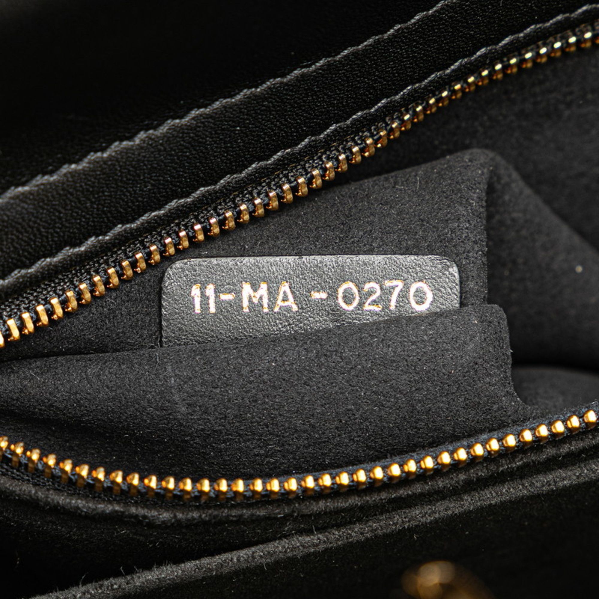 Dior Christian Dior Dior Lady Handbag Shoulder Bag 2WAY Black Leather Women's Size ONE SIZE - 10 Thumbnail