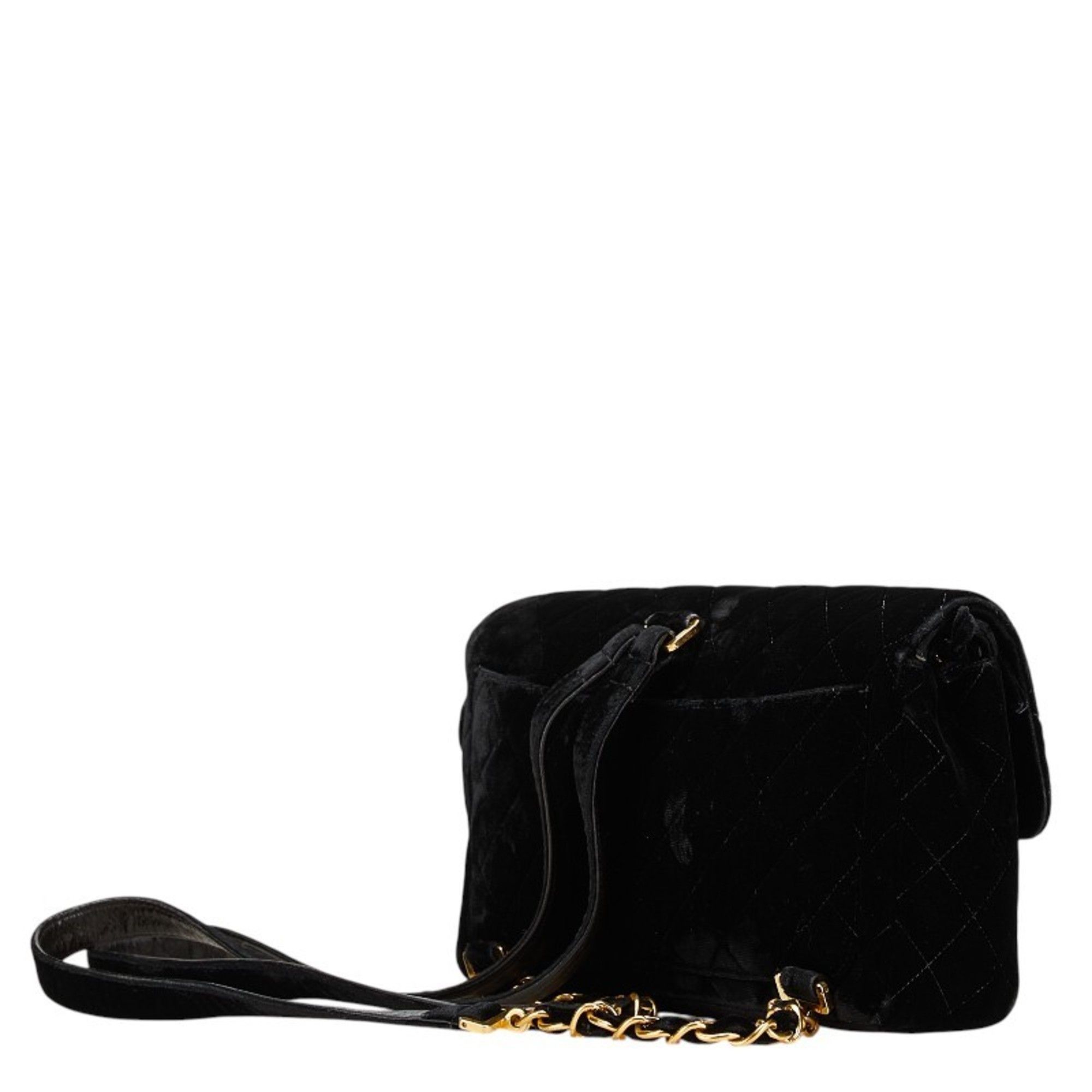 Chanel CHANEL Matelasse 25 Coco Mark Chain Backpack in Black Velour and Leather for Women Size ONE SIZE - 2 Thumbnail