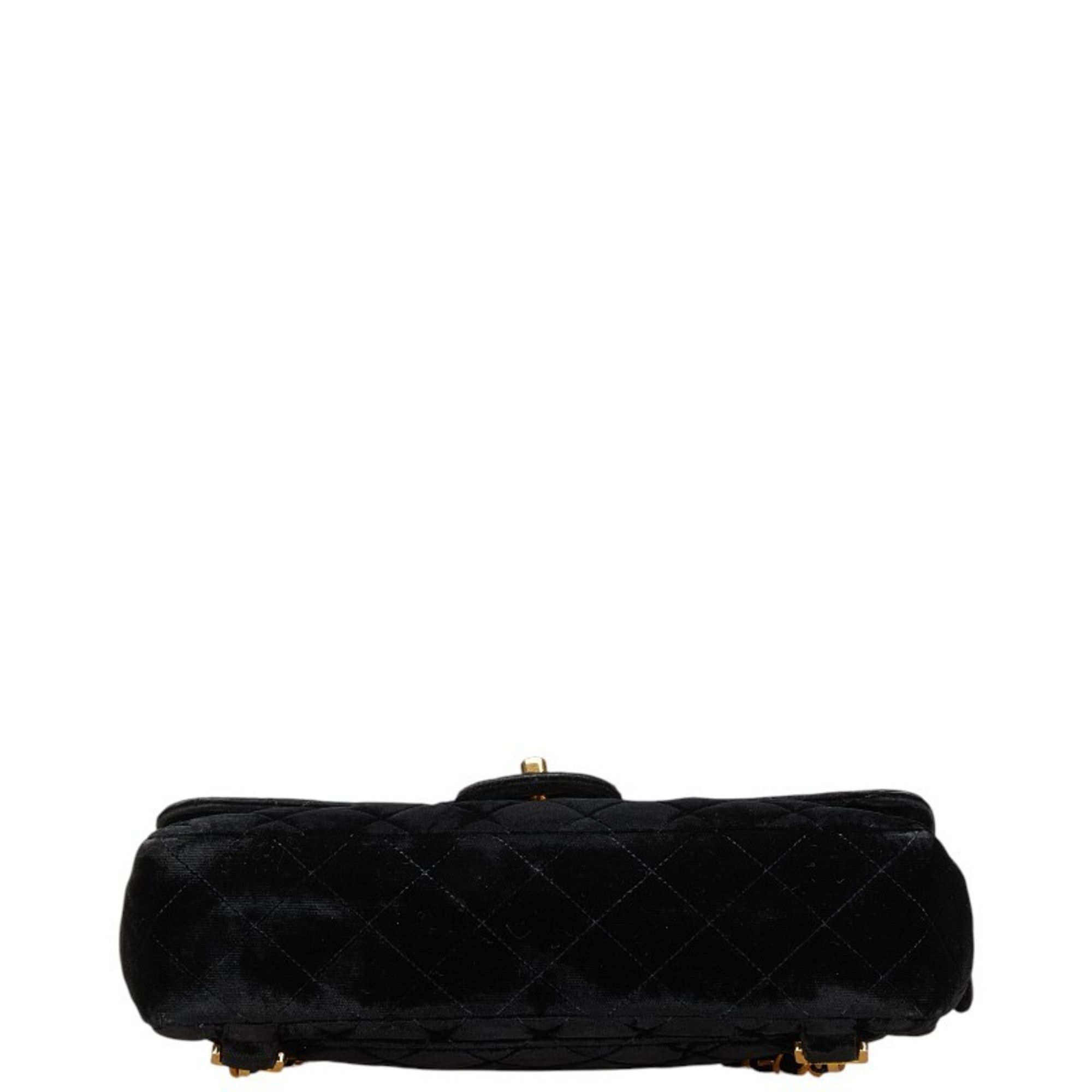 Chanel CHANEL Matelasse 25 Coco Mark Chain Backpack in Black Velour and Leather for Women Size ONE SIZE - 3 Thumbnail