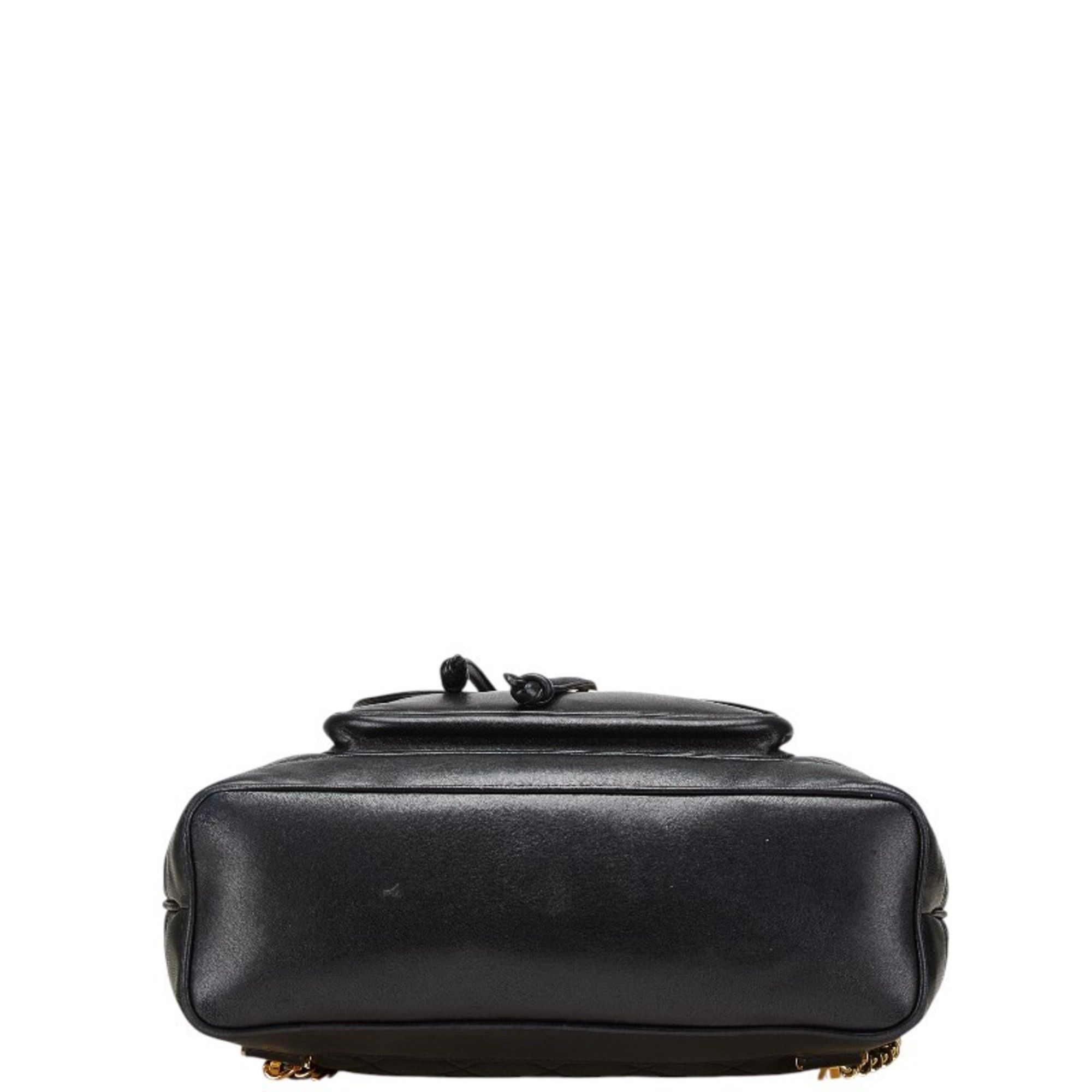Chanel CHANEL Matelasse Coco Mark Gold Hardware Chain Backpack Black Lambskin Women's Size ONE SIZE - 3 Thumbnail