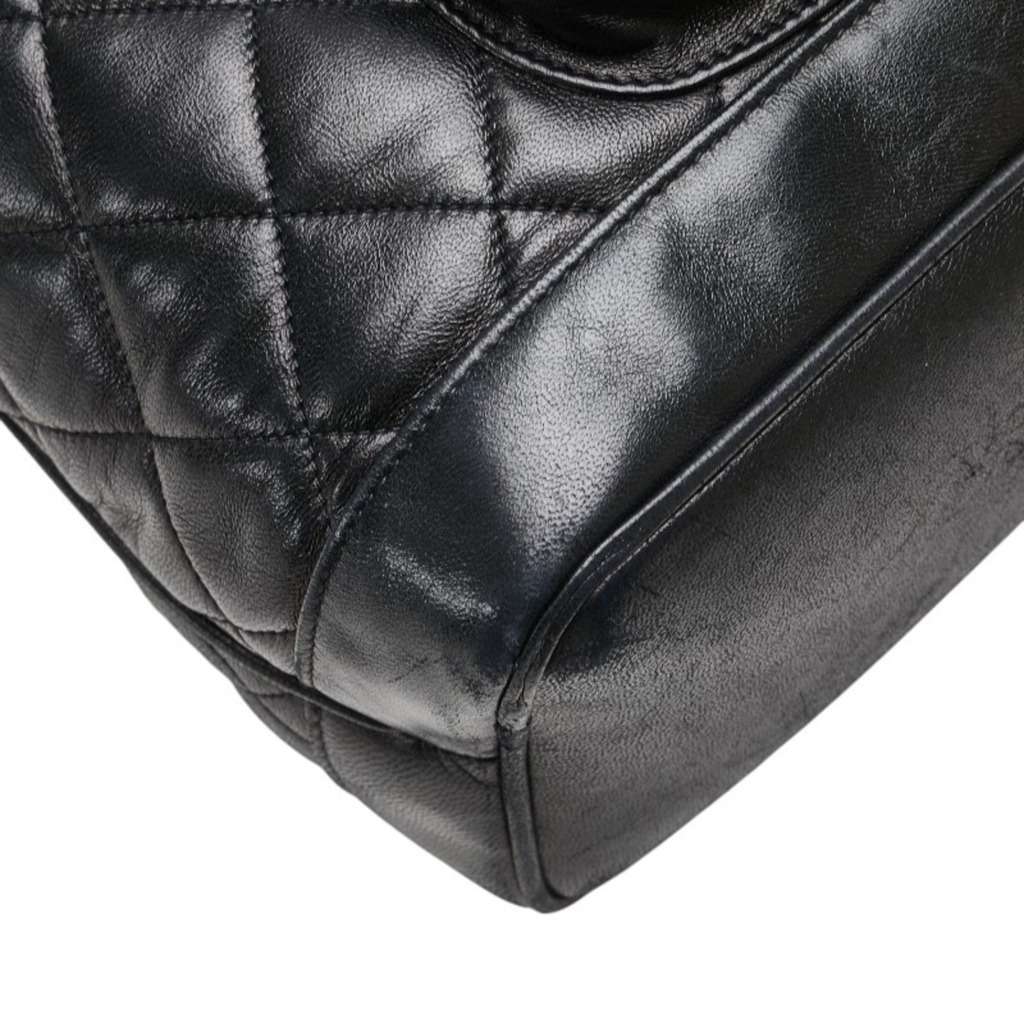 Chanel CHANEL Matelasse Coco Mark Gold Hardware Chain Backpack Black Lambskin Women's Size ONE SIZE - 4 Thumbnail