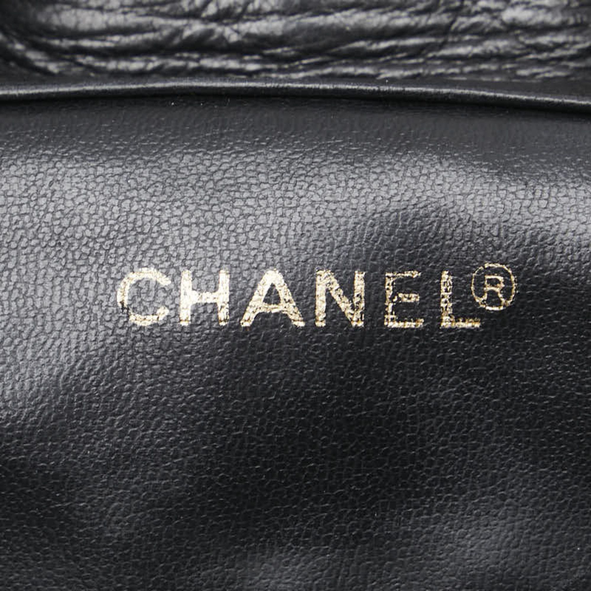 Chanel CHANEL Matelasse Coco Mark Gold Hardware Chain Backpack Black Lambskin Women's Size ONE SIZE - 10 Thumbnail