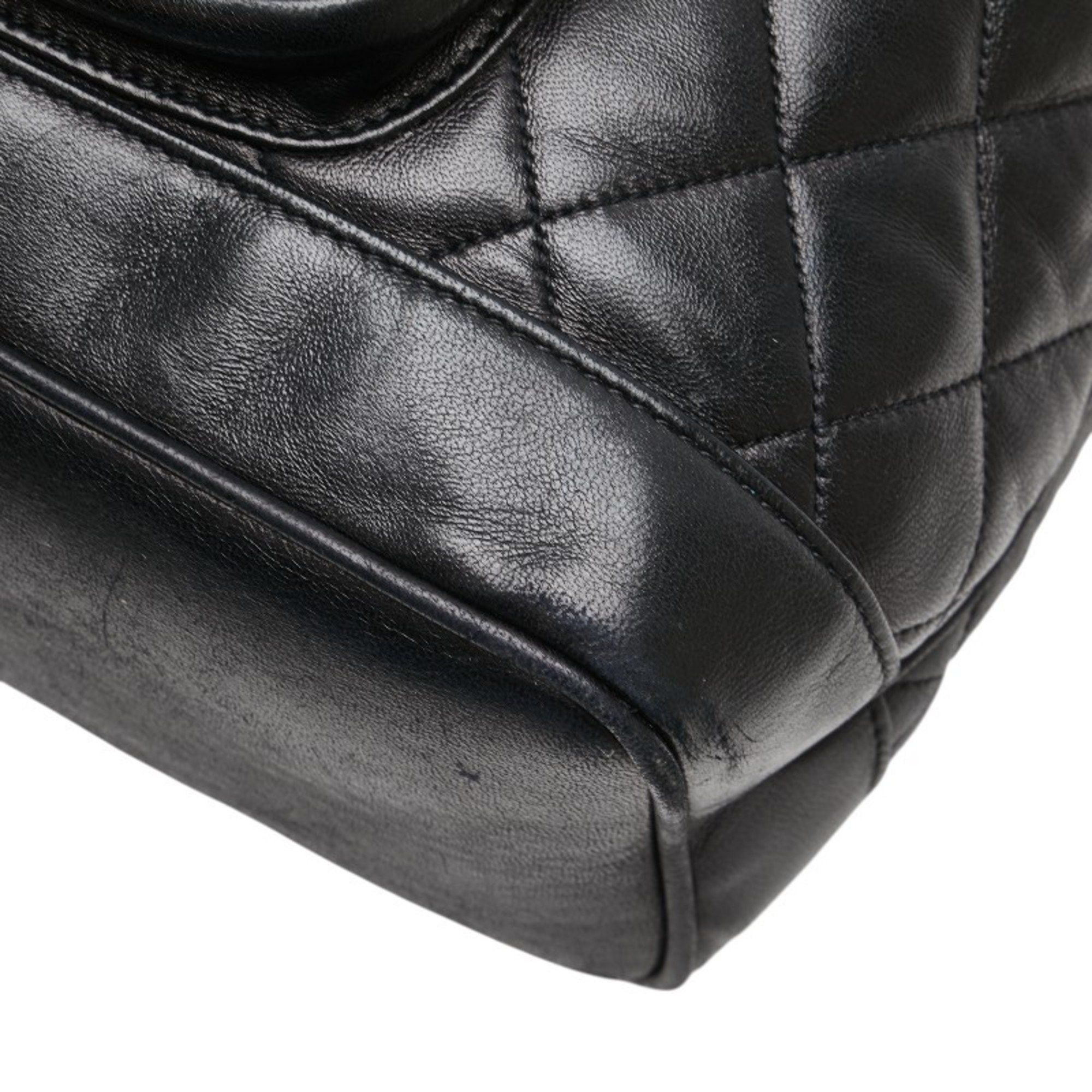 Chanel CHANEL Matelasse Coco Mark Gold Hardware Chain Backpack Black Lambskin Women's Size ONE SIZE - 5 Thumbnail
