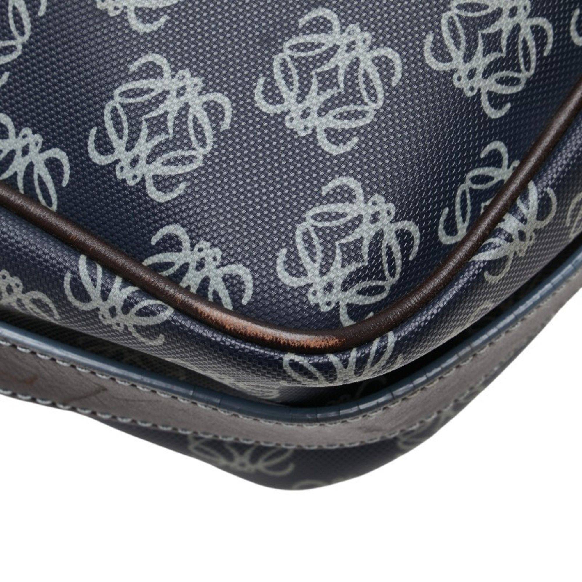 Loewe LOEWE Anagram Crossbody Shoulder Bag/Messenger Bag in Navy and Gray Leather for Women Size ONE SIZE - 6 Thumbnail