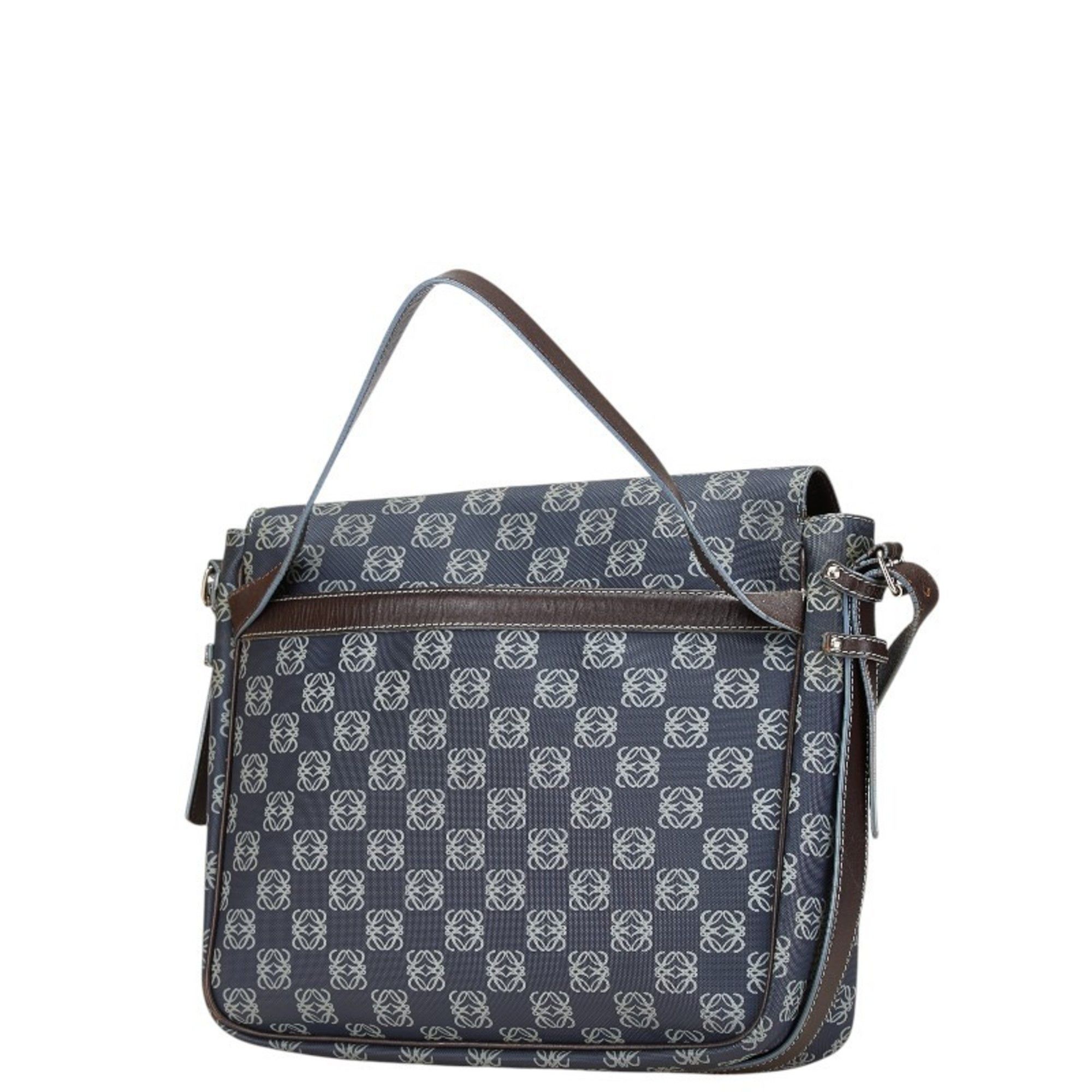 Loewe LOEWE Anagram Crossbody Shoulder Bag/Messenger Bag in Navy and Gray Leather for Women Size ONE SIZE - 2 Thumbnail