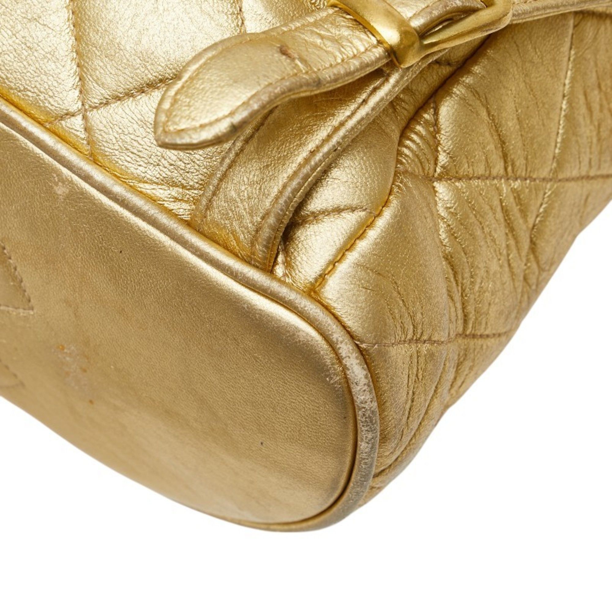 Chanel Chanel Coco Mark Matelasse Backpack, Gold Lambskin, Women's, CHANEL Size ONE SIZE - 7 Thumbnail