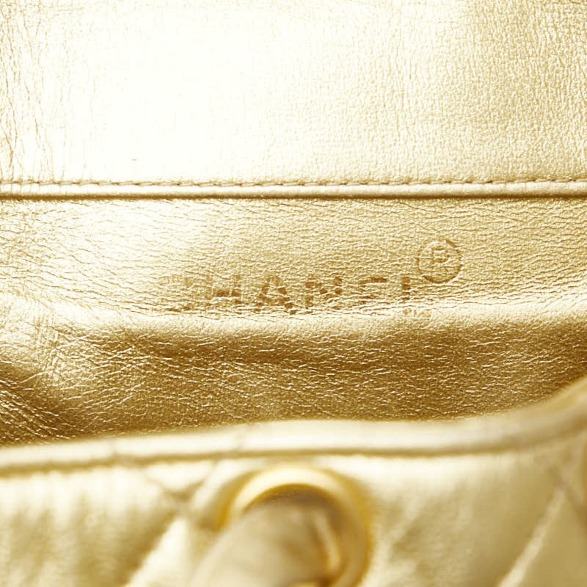 Chanel Chanel Coco Mark Matelasse Backpack, Gold Lambskin, Women's, CHANEL Size ONE SIZE - 11 Thumbnail