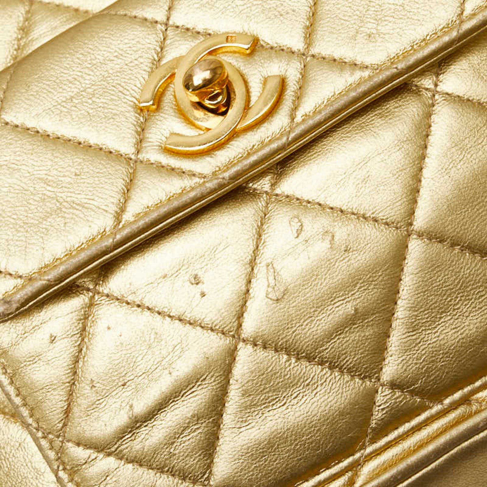 Chanel Chanel Coco Mark Matelasse Backpack, Gold Lambskin, Women's, CHANEL Size ONE SIZE - 4 Thumbnail