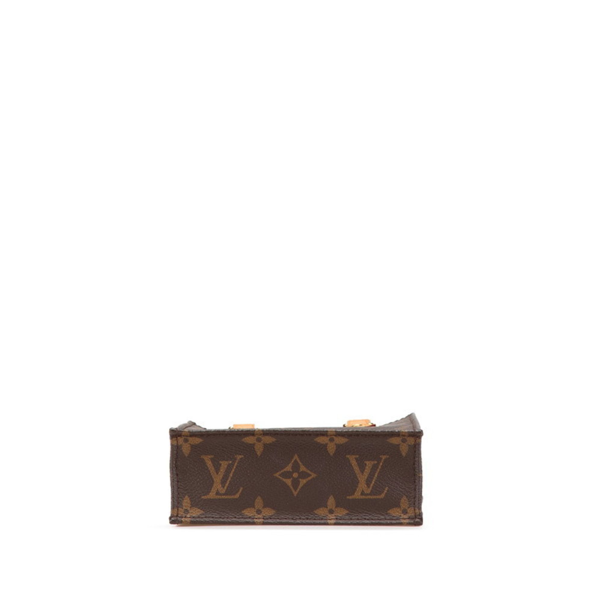 Louis Vuitton Louis Vuitton Monogram Petite Sac Plat Handbag/Shoulder Bag 2WAY M81295 Brown Leather Women's LOUIS VUITTON Size ONE SIZE - 3 Thumbnail