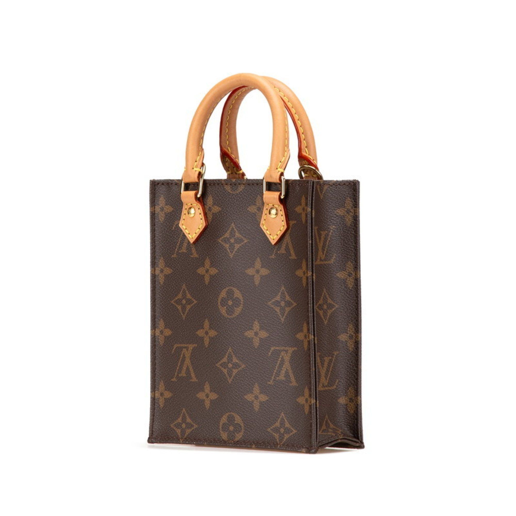 Louis Vuitton Louis Vuitton Monogram Petite Sac Plat Handbag/Shoulder Bag 2WAY M81295 Brown Leather Women's LOUIS VUITTON Size ONE SIZE - 2 Thumbnail