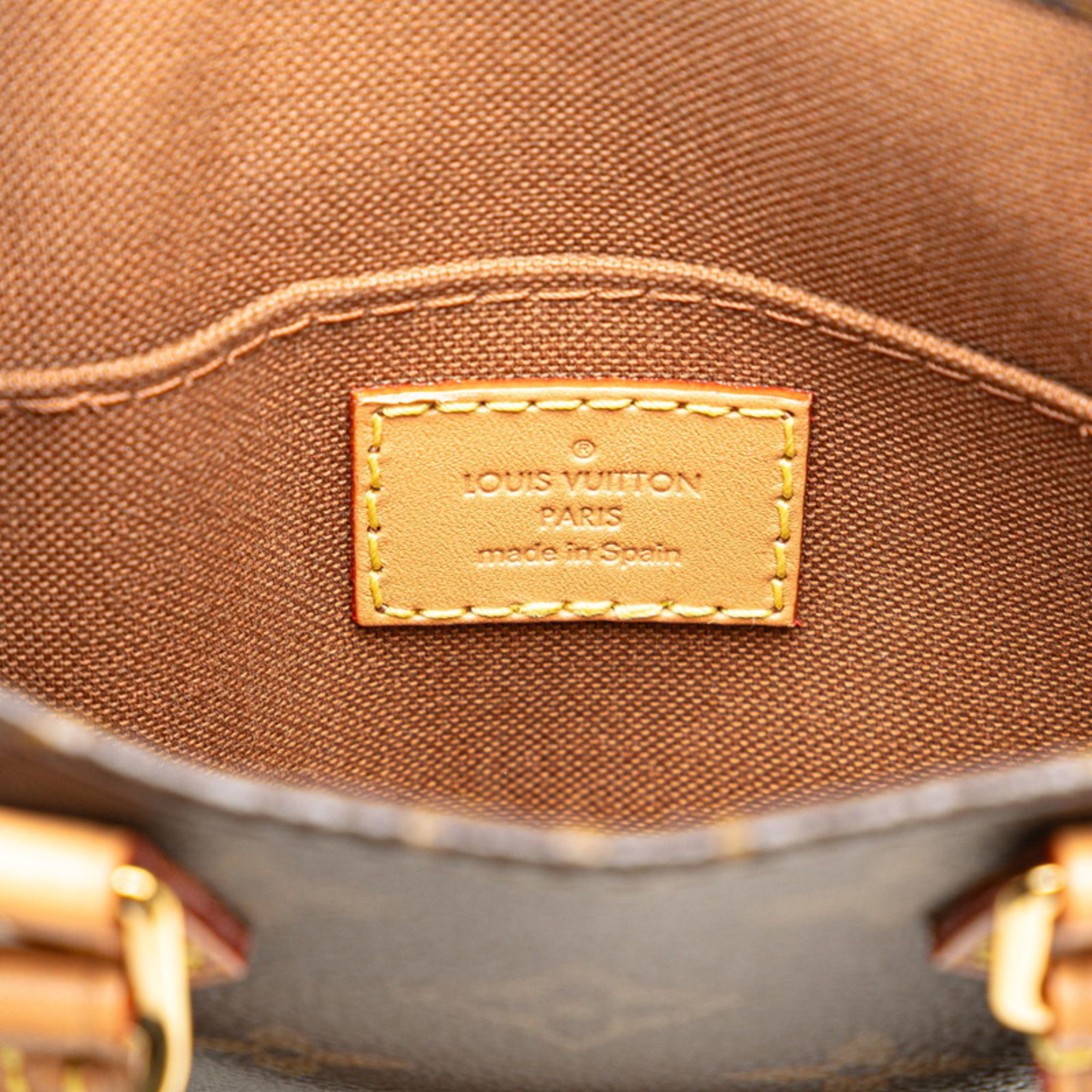 Louis Vuitton Louis Vuitton Monogram Petite Sac Plat Handbag/Shoulder Bag 2WAY M81295 Brown Leather Women's LOUIS VUITTON Size ONE SIZE - 8 Thumbnail