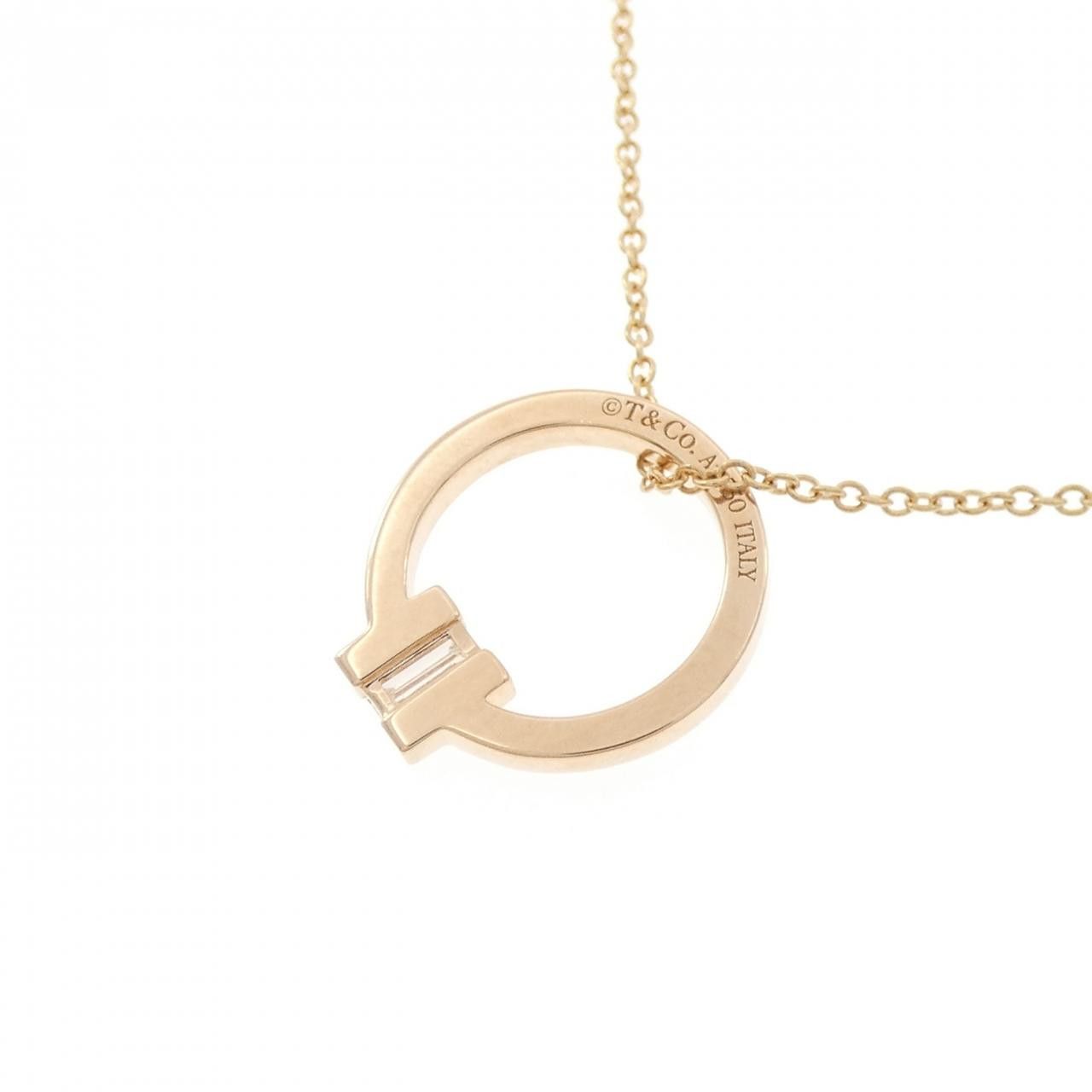 Tiffany & Co. Tiffany & Co. Tiffany T Square Au750 Necklace Crocodile skin Necklace DUTY FREE for USA Size ONE SIZE - 4 Thumbnail