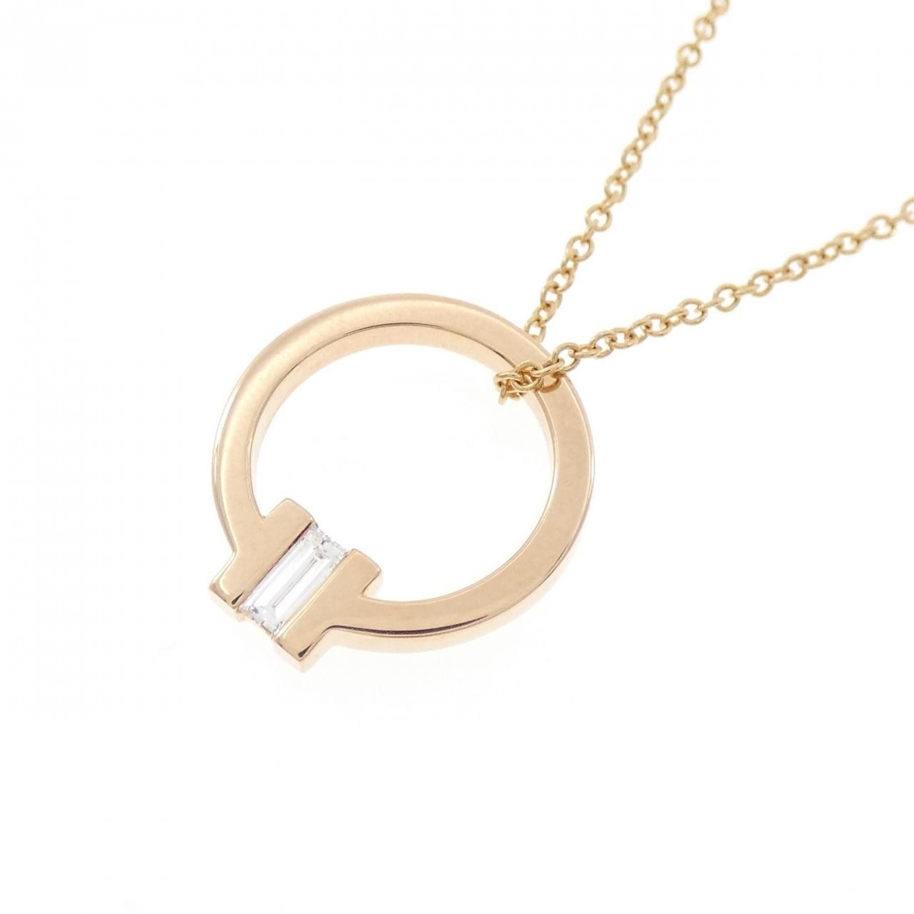 Tiffany & Co. Tiffany & Co. Tiffany T Square Au750 Necklace Crocodile skin Necklace DUTY FREE for USA Size ONE SIZE - 3 Thumbnail