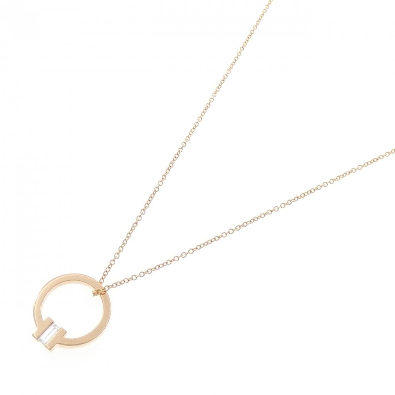 Tiffany & Co. Tiffany & Co. Tiffany T Square Au750 Necklace Crocodile skin Necklace DUTY FREE for USA Size ONE SIZE - 2 Thumbnail
