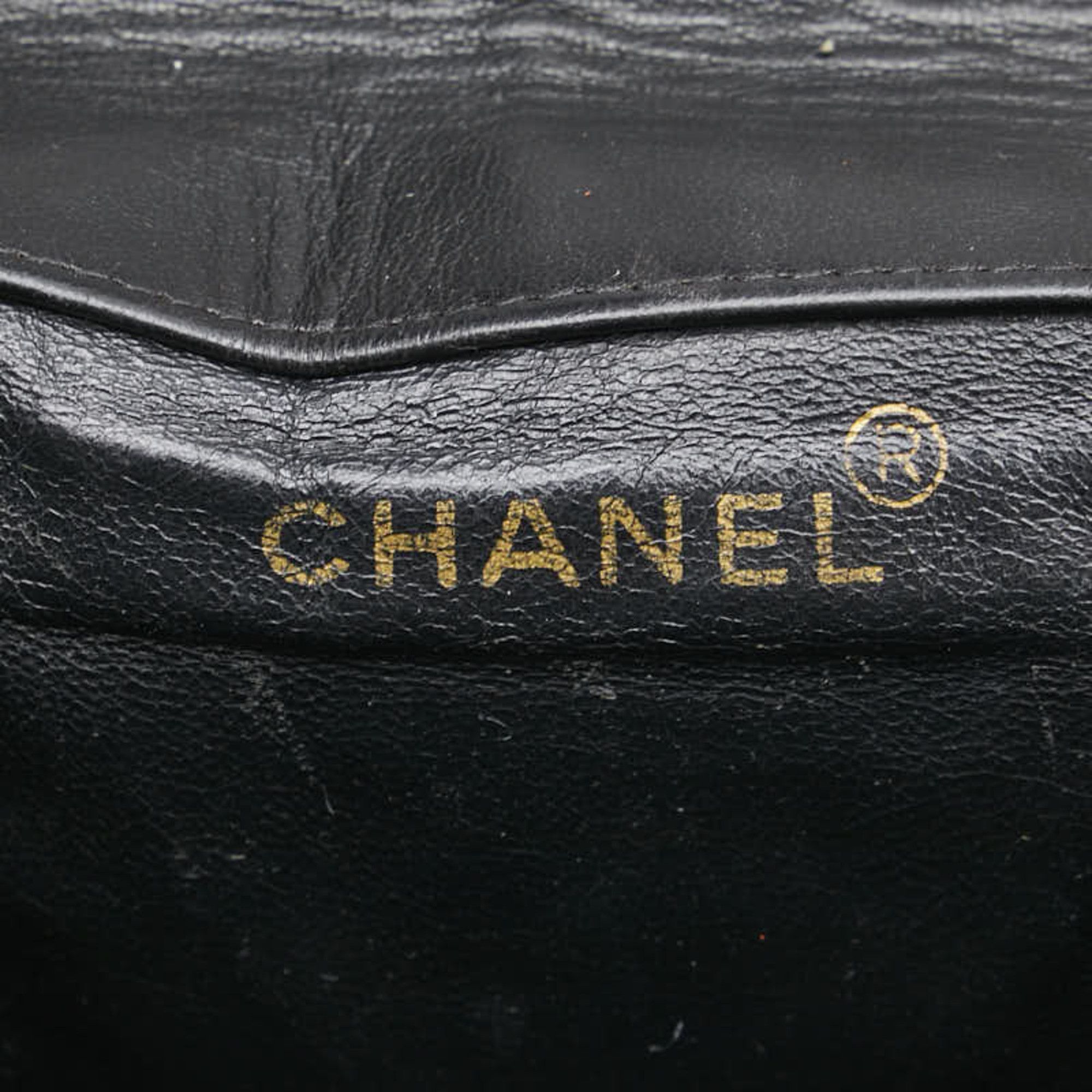 CHANEL Matelasse Coco Mark Gold Hardware Chain Backpack Black Lambskin Women\'s