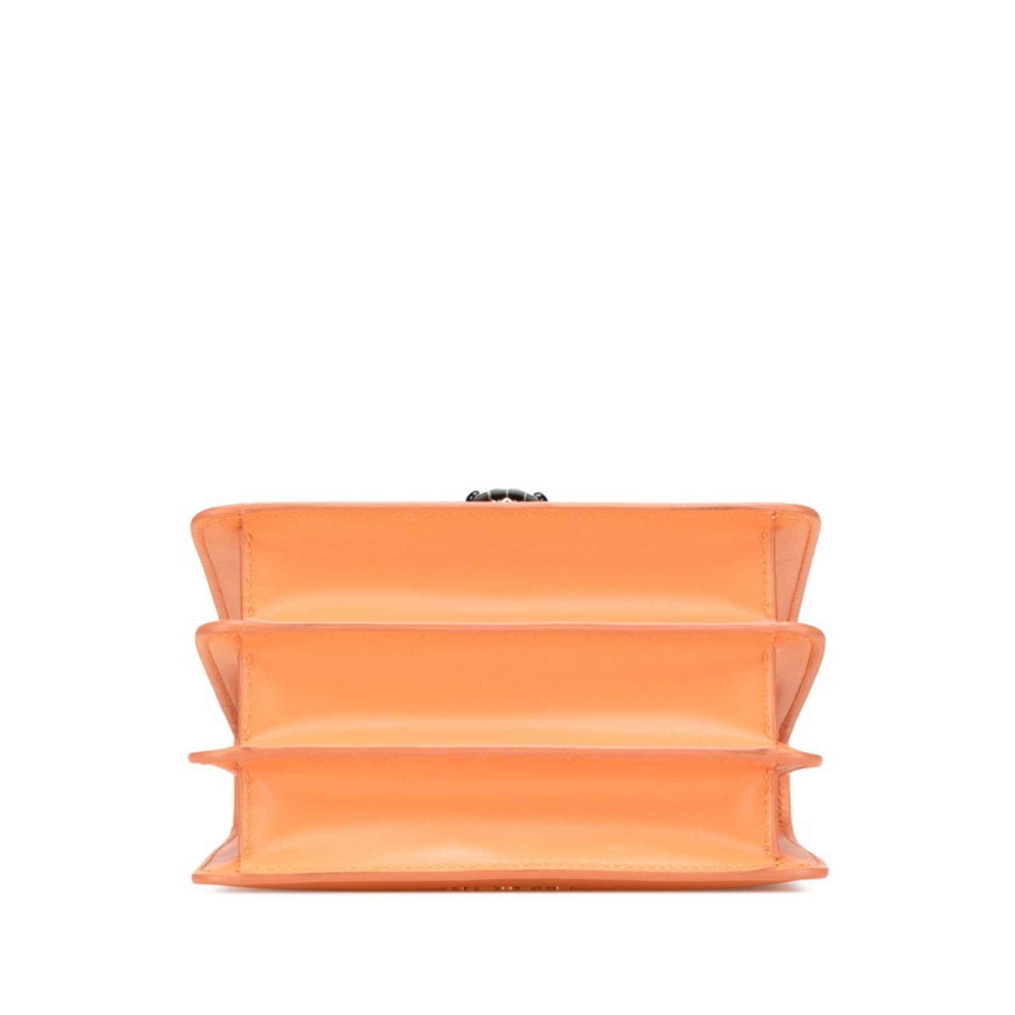 Bvlgari BVLGARI Serpenti Forever Handbag/Shoulder Bag, 2-Way, Orange Leather, Women's Size ONE SIZE - 3 Thumbnail