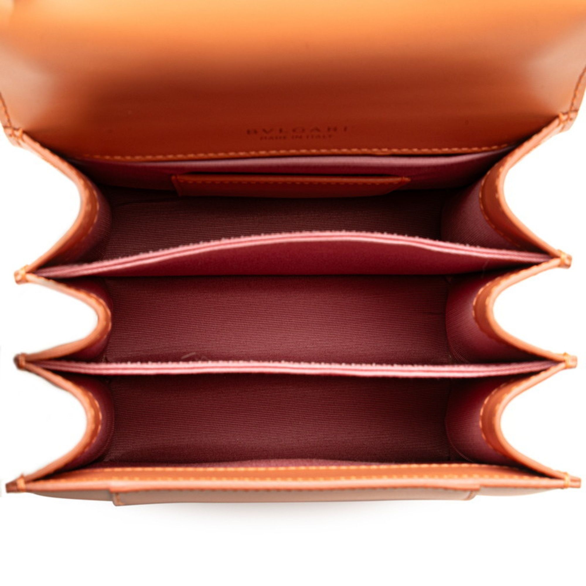 Bvlgari BVLGARI Serpenti Forever Handbag/Shoulder Bag, 2-Way, Orange Leather, Women's Size ONE SIZE - 7 Thumbnail