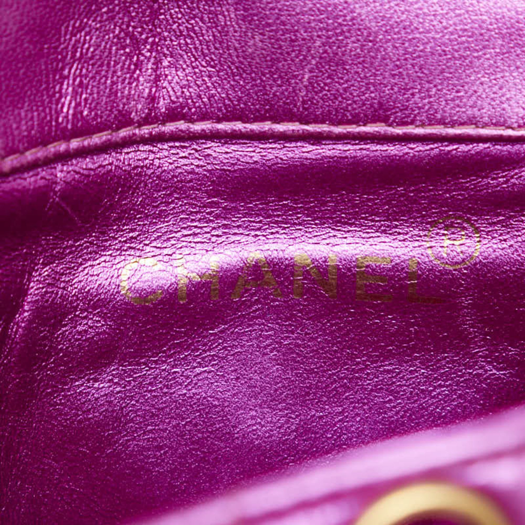 Chanel CHANEL Matelasse Coco Mark Gold Hardware Chain Backpack Metallic Pink Lambskin Women's Size ONE SIZE - 11 Thumbnail