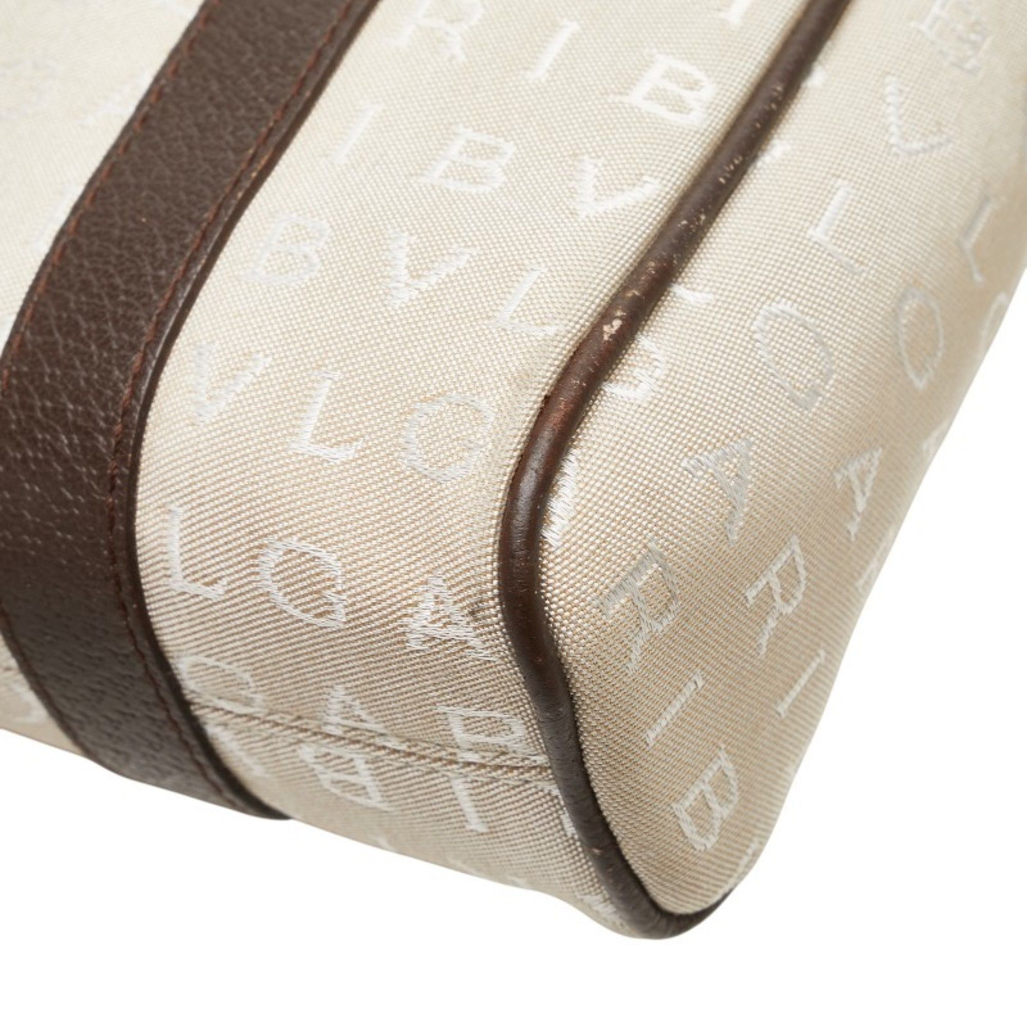 Bvlgari Bvlgari Logomania Handbag Mini Tote Bag Beige Brown Canvas Leather Women's BVLGARI Size ONE SIZE - 6 Thumbnail