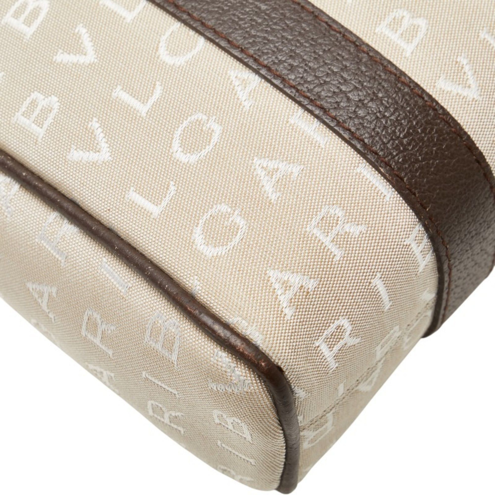 Bvlgari Bvlgari Logomania Handbag Mini Tote Bag Beige Brown Canvas Leather Women's BVLGARI Size ONE SIZE - 8 Thumbnail